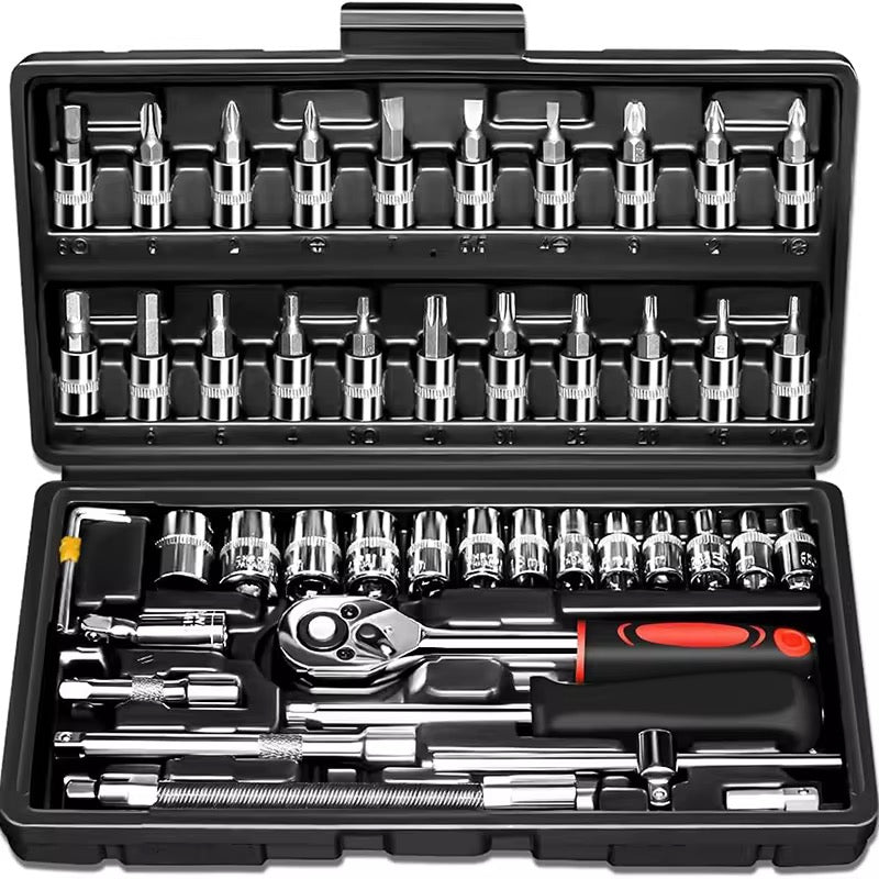 Set De Chei Tubulare Cu Clichet - 46 piese